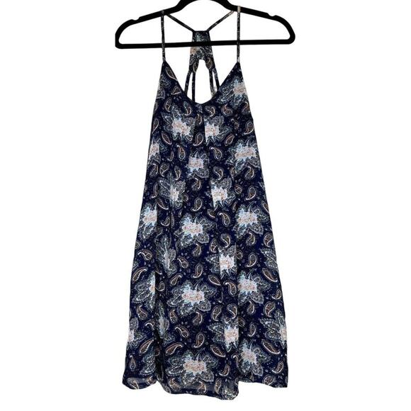 Rhapsody Dress Racerback Print Dress Blue Women's Size Small 100% Polyester Styl - Picture 1 of 5